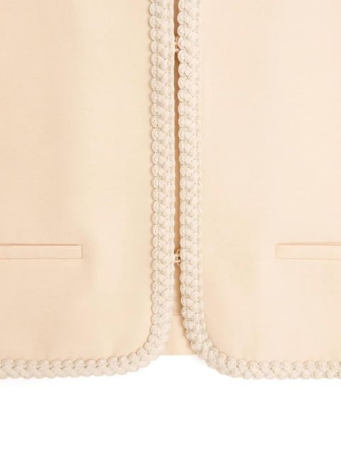 Valentino Garavani braided-trim jacket - Neutrals - zdjęcie produktu nr 2
