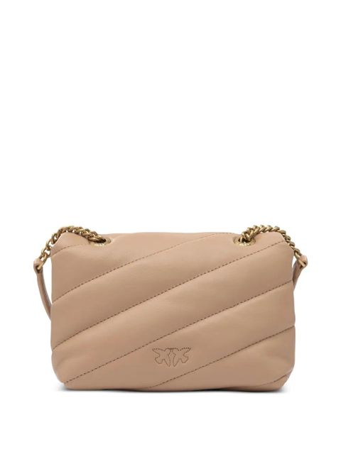 PINKO quilted logo-hardware chain mini bag - Brown