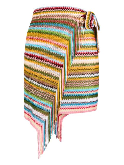 Missoni zigzag-pattern fringed pareo - Neutrals - zdjęcie produktu nr 1