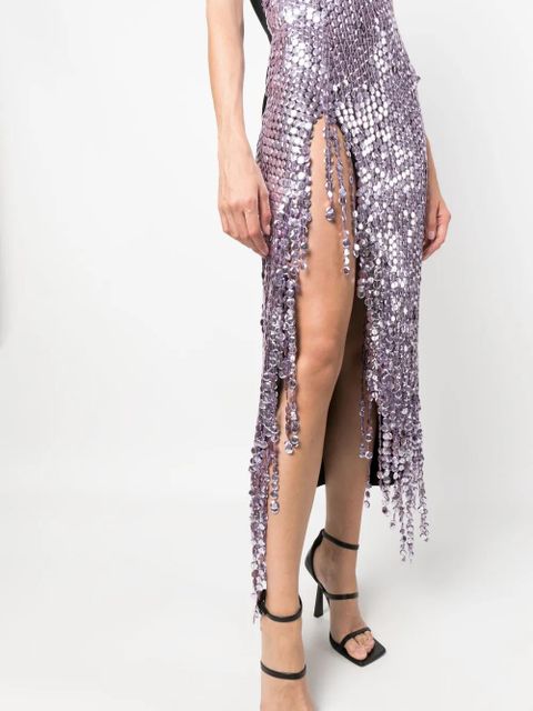 The Attico Avery pailette-embellished midi dress - Purple