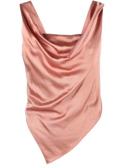 Nanushka Petra sleeveless draped satin top - Pink - zdjęcie produktu nr 1