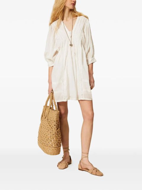 TWINSET laced v-neck dress - White - zdjęcie produktu nr 2