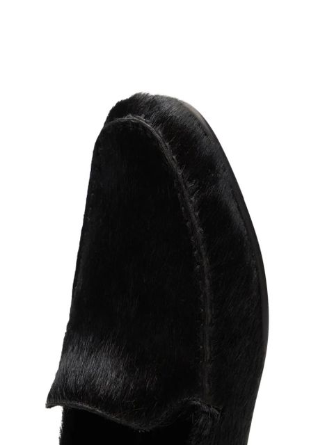 LouLou de Saison Glenn pony-effect loafers - Black