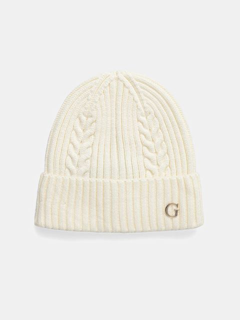 Guess czapka kolor beżowy AW5381 POL01 - zdjęcie produktu nr 1