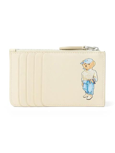 Polo Ralph Lauren portfel skórzany damski kolor beżowy 427967718 - zdjęcie produktu nr 1