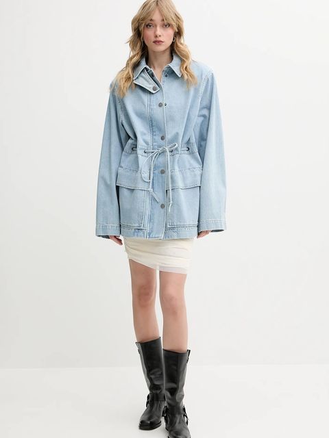 Rotate kurtka jeansowa kolor niebieski przejściowa 1141821468