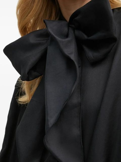 Charo Ruiz Ibiza bow-detail balloon-sleeve top - Black