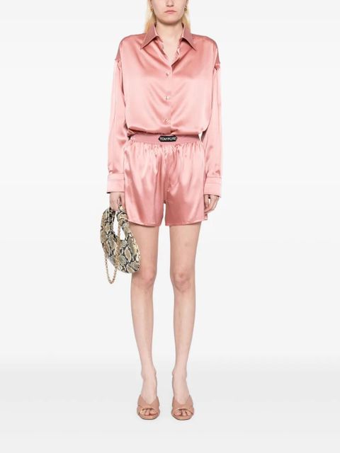 TOM FORD logo-patch shorts - Pink - zdjęcie produktu nr 2