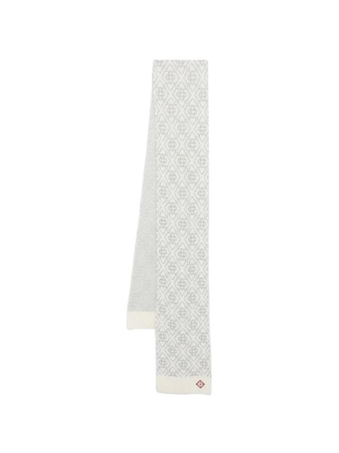 Casablanca patterned scarf - White - zdjęcie produktu nr 1