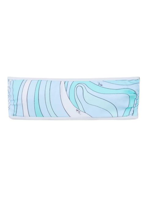 PUCCI marmo-print bandeau bikini top - Blue - zdjęcie produktu nr 1