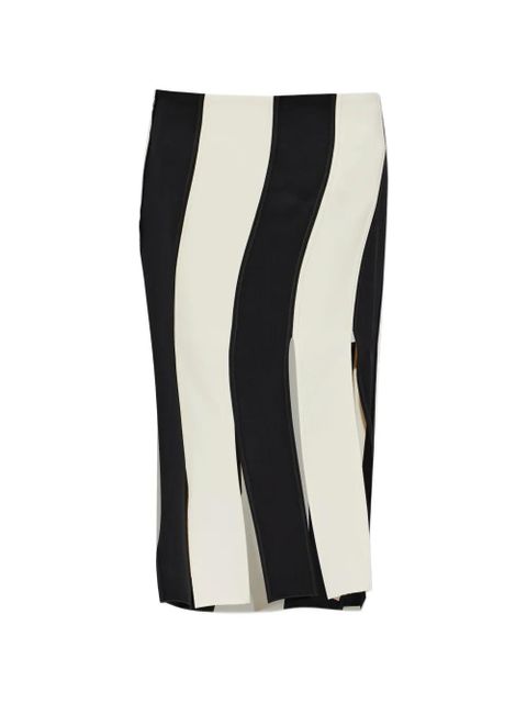 ENTIRE STUDIOS striped midi skirt - Black - zdjęcie produktu nr 1