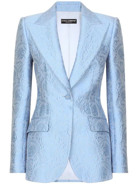 Dolce & Gabbana DNA floral motif blazer - Blue - zdjęcie produktu nr 1
