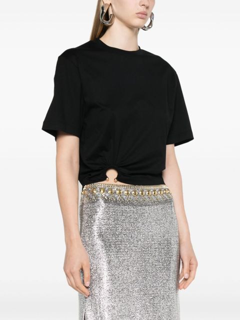 Rabanne signature piercing jersey T-shirt - Black
