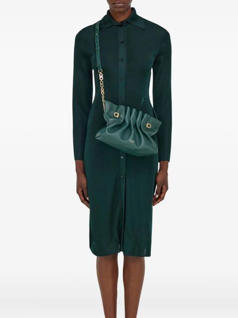 Ferragamo Soft ruched shoulder bag - Green