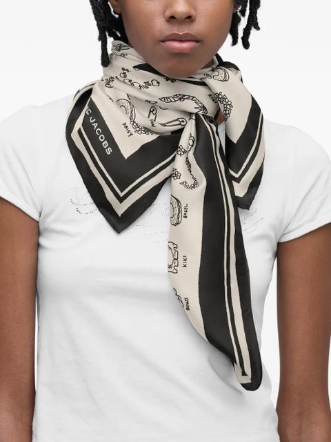 Marc Jacobs print-detail scarf - Neutrals