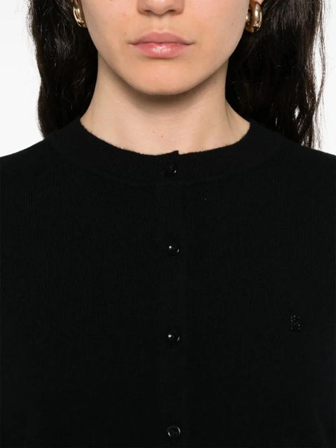 SANDRO ruffle-trim cardigan - Black