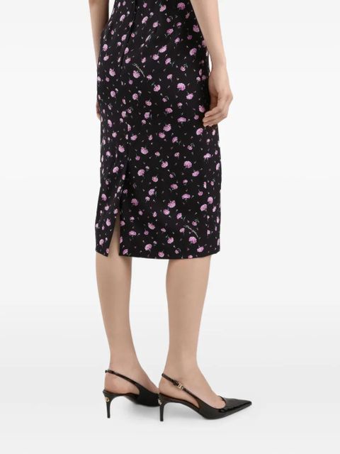 Dolce & Gabbana floral-print midi dress - Black