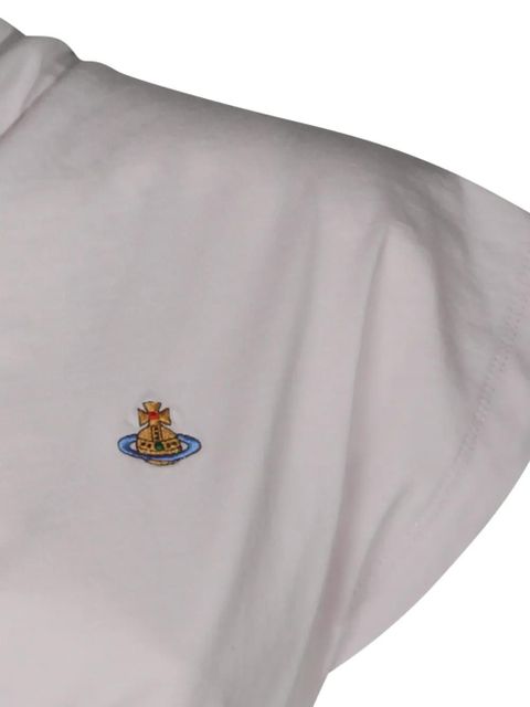 Vivienne Westwood draped orb-embellished T-shirt - Neutrals