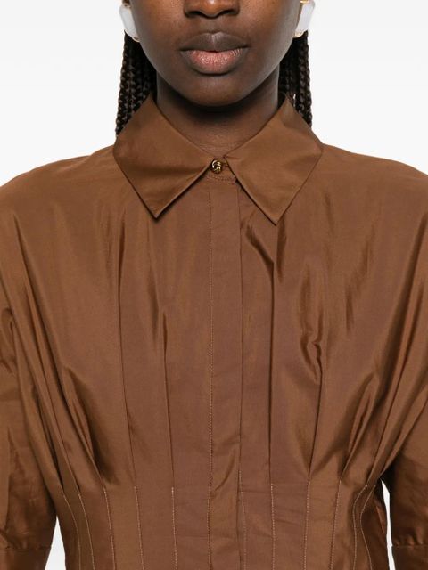 Max Mara ruffled-hem maxi dress - Brown