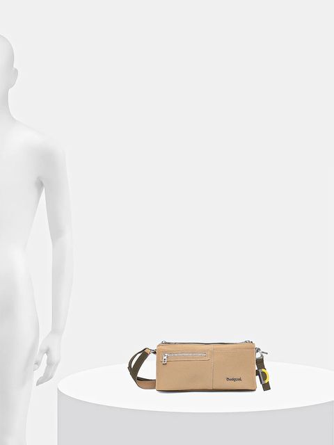 Desigual torebka DELTA NOVA SILVER kolor beżowy 25WAXPAF