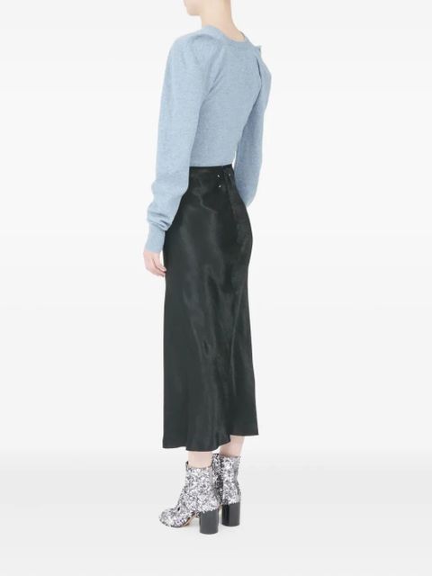 Maison Margiela bias-cut midi skirt - Black