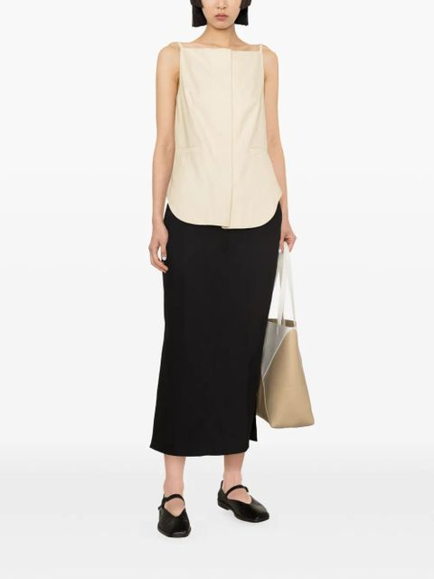 LouLou de Saison Mihant square-neck twill top - Neutrals - zdjęcie produktu nr 2