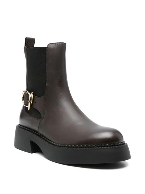 Ferragamo 40mm buckle-detail boots - Brown