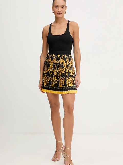 Versace Jeans Couture spódnica kolor czarny mini prosta 79HAE8P0 NS723 - zdjęcie produktu nr 2