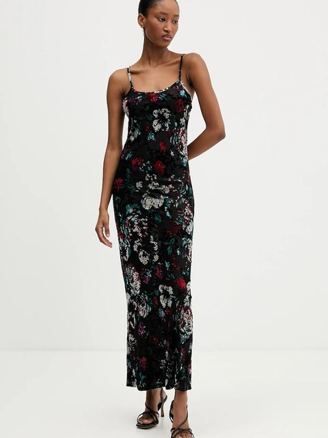 Desigual sukienka CASSIDY kolor czarny maxi dopasowana 25WWVK11 - zdjęcie produktu nr 2