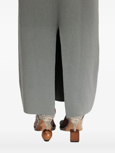 Jacquemus Polo ribbed knit long dress - Grey - zdjęcie produktu nr 2