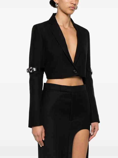 Coperni hybrid cropped blazer - Black