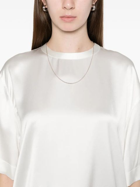 TOTEME satin T-shirt - White