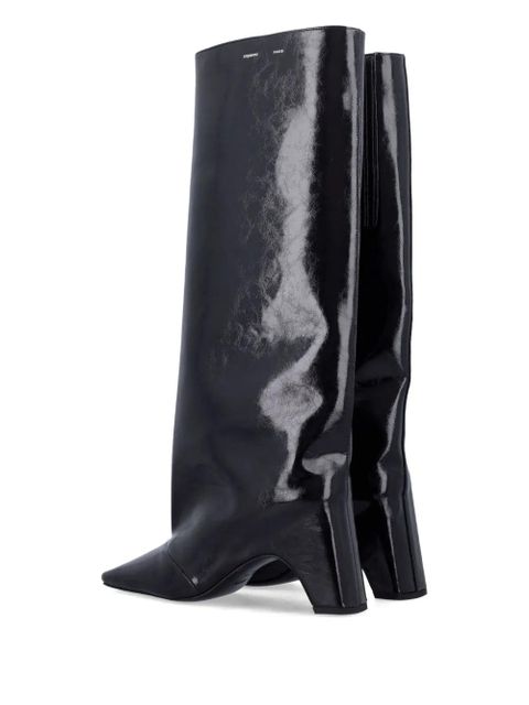 Coperni 90mm patent-leather boots - Black