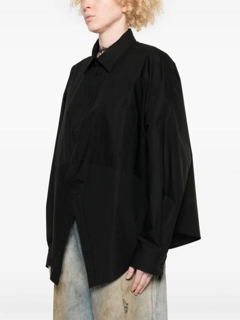 Balenciaga logo-embroidered shirt - Black