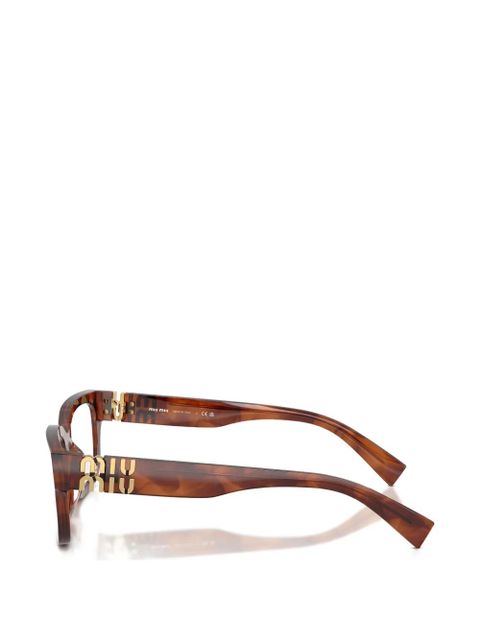 Miu Miu Eyewear rectangle-frame glasses - Brown - zdjęcie produktu nr 2
