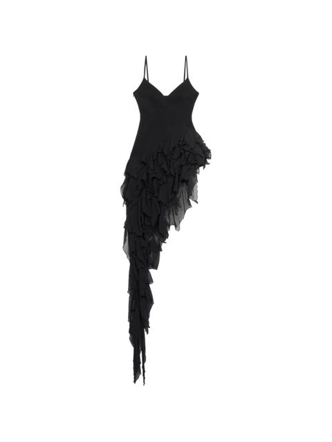 Blumarine Cady ruffled mini dress - Black - zdjęcie produktu nr 1