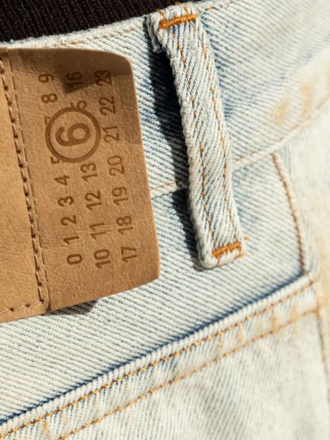 MM6 Maison Margiela distressed wide-leg jeans - Blue