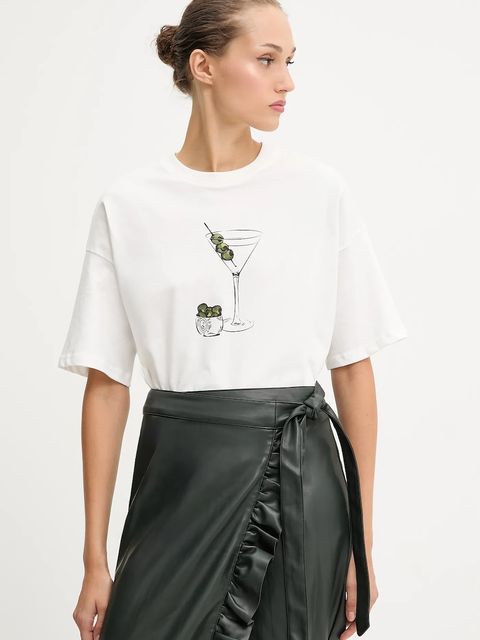 Never Fully Dressed t-shirt bawełniany damski kolor biały NFDTO1605 - zdjęcie produktu nr 1