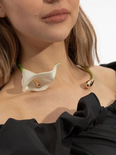 Cult Gaia calla lily choker necklace - White - zdjęcie produktu nr 2
