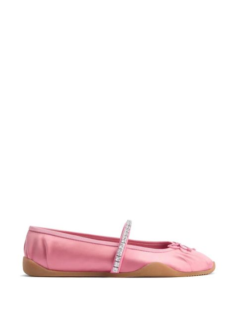 Giuseppe Zanotti rhinestone bow ballet flat - Pink - zdjęcie produktu nr 1