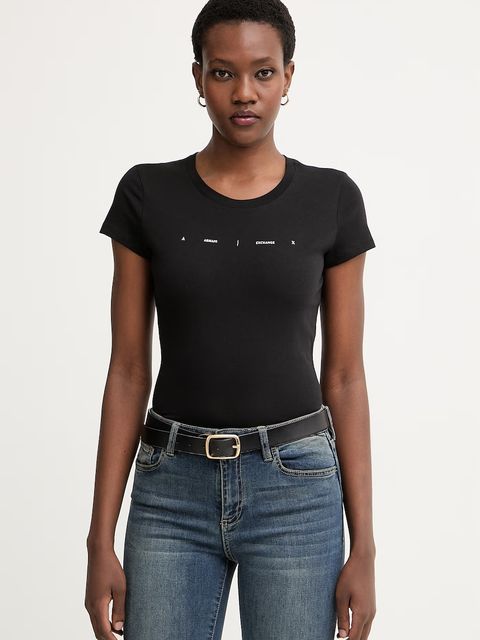 Armani Exchange T-shirt basic damski bawełniany - zdjęcie produktu nr 1