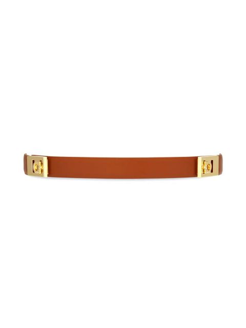 Ferragamo adjustable Hug leather belt - Brown - zdjęcie produktu nr 2