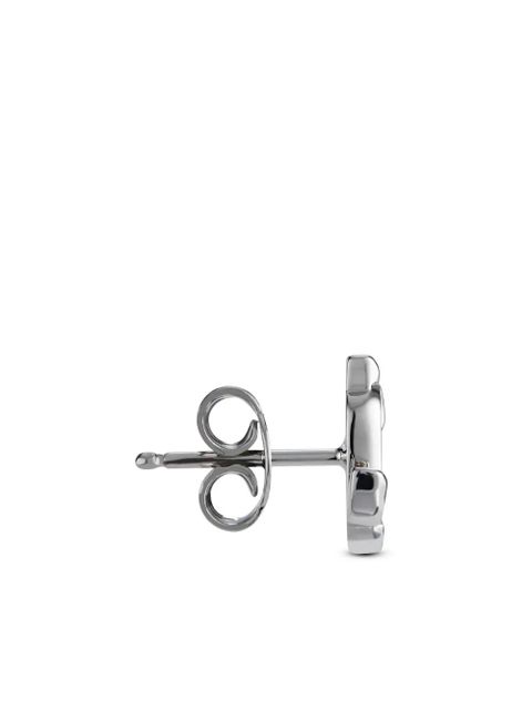Jimmy Choo logo-lettering stud earrings - Silver