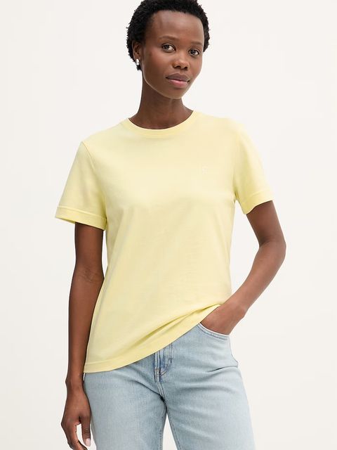 Calvin Klein Jeans T-shirt basic damski bawełniany - zdjęcie produktu nr 2
