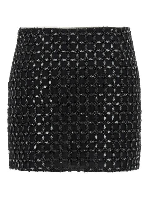 ROTATE BIRGER CHRISTENSEN sequin-embroidered mini skirt - Black - zdjęcie produktu nr 2