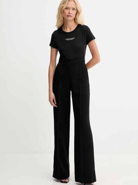 Armani Exchange t-shirt bawełniany damski kolor czarny XW001455 AF10356 - zdjęcie produktu nr 2