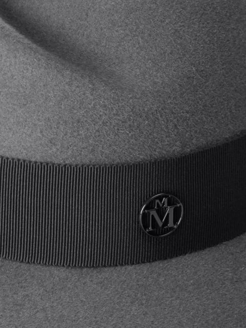 Maison Michel logo-plaque hat - Grey - zdjęcie produktu nr 2