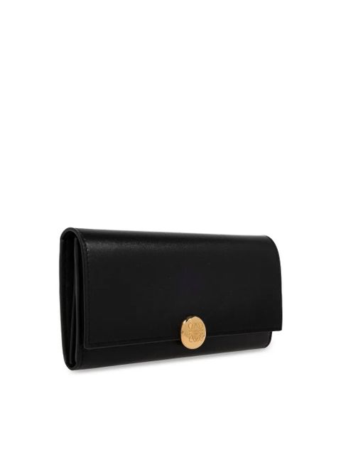 LOEWE logo-plaque leather wallet - Black