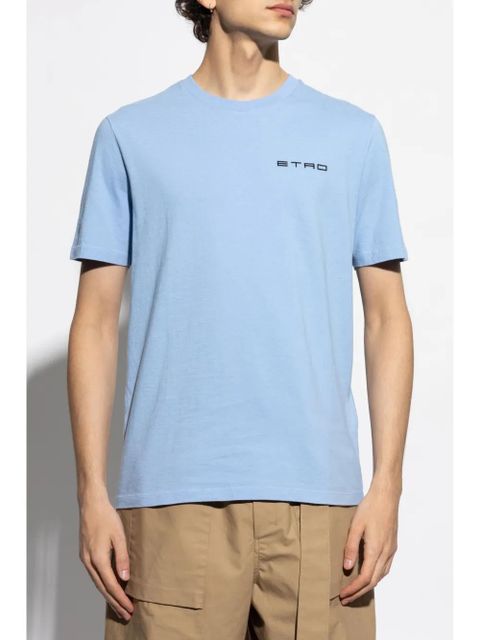 ETRO logo-embroidered T-shirt - Blue - zdjęcie produktu nr 2
