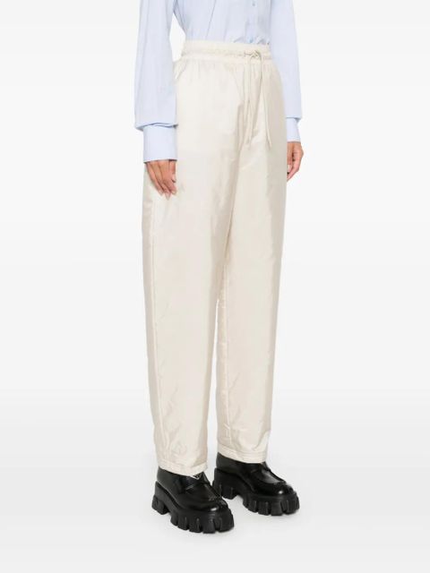 Prada enamel triangle-logo trousers - Neutrals